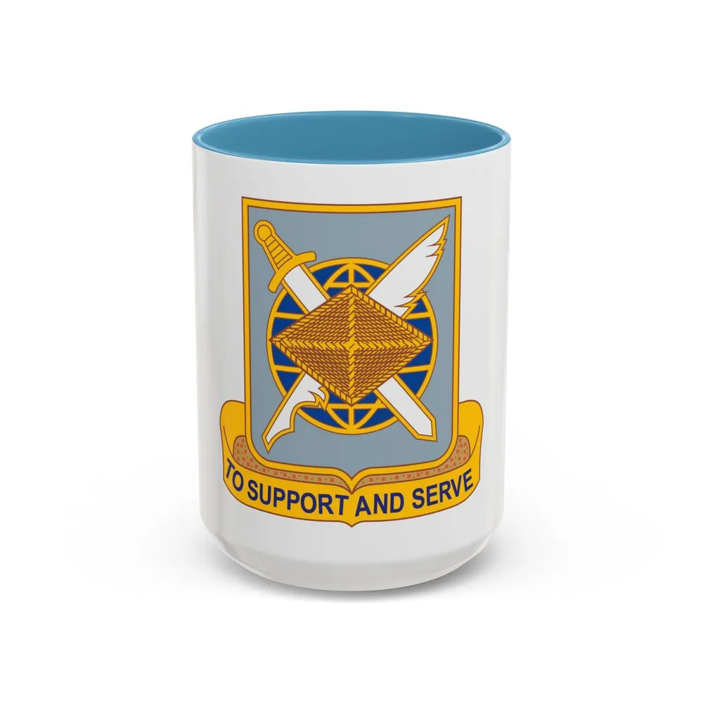 Finance Corps (U.S. Army) Accent Coffee Mug-15oz-Light Blue-Go Mug Yourself