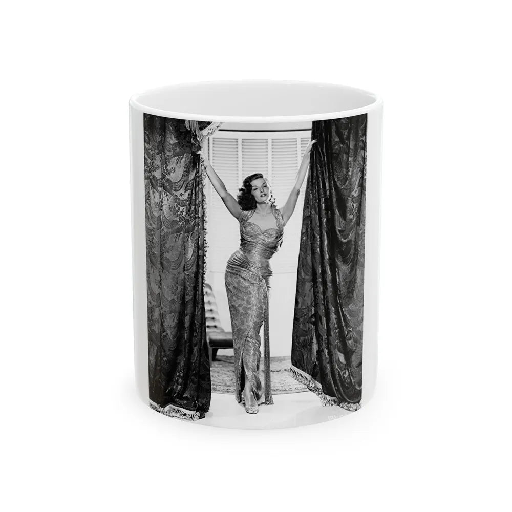 Jane Russell #147 (Vintage Female Icon) White Coffee Mug-11oz-Go Mug Yourself