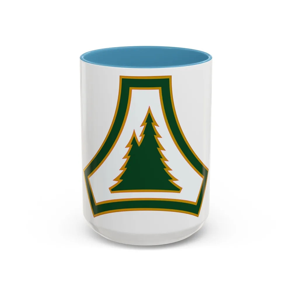 Fort McCoy (U.S. Army) Accent Coffee Mug-15oz-Light Blue-Go Mug Yourself