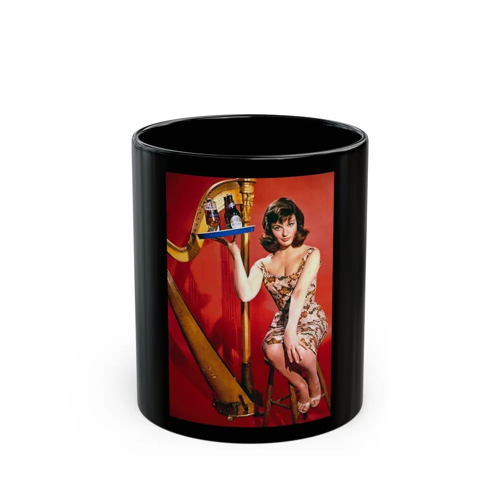 Jennifer Jayne #10 (Vintage Female Icon) Black Coffee Mug-11oz-Go Mug Yourself