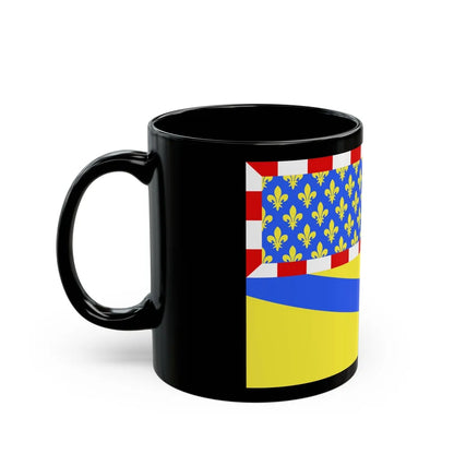 Flag of Yonne France 2 - Black Coffee Mug-Go Mug Yourself