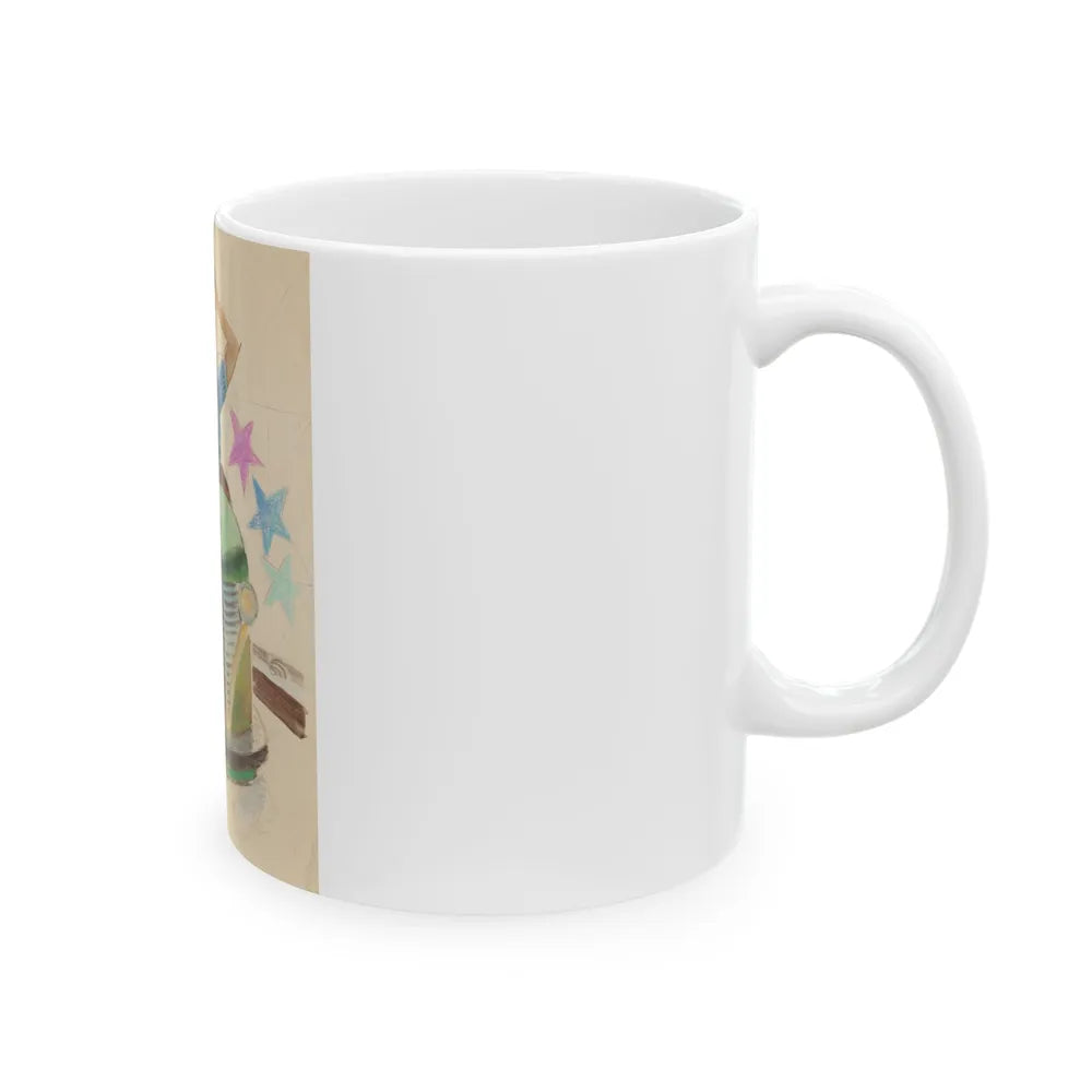 Bump Mobile, The Saturday Evening Post cover study - White Coffee Mug-Go Mug Yourself