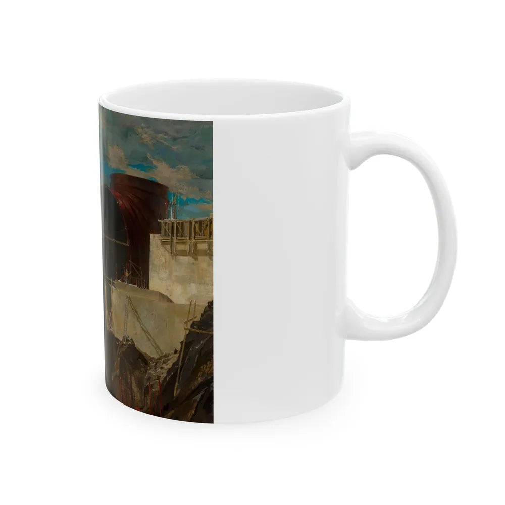 Dam Building, United Engineers & Constructors Inc., advertisement - White Coffee Mug-Go Mug Yourself