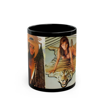 Victoria Vetri #105 - Topless (Vintage Female Icon) Black Coffee Mug-11oz-Go Mug Yourself