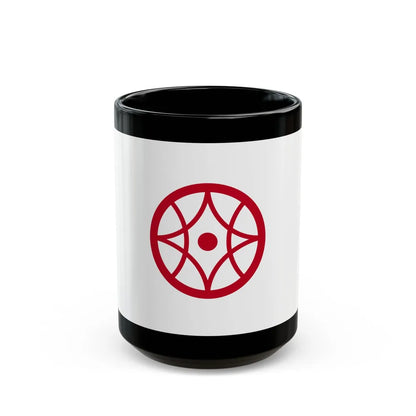 Flag of Yokkaichi Mie Japan - Black Coffee Mug-15oz-Go Mug Yourself