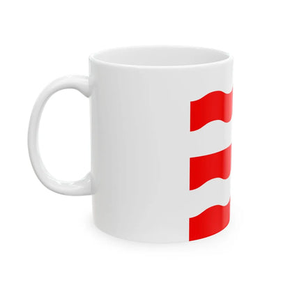 Flag of Morges Switzerland - White Coffee Mug-Go Mug Yourself