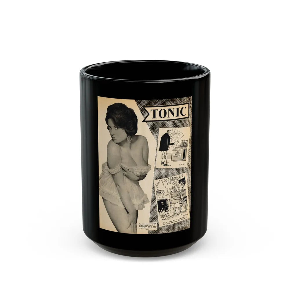 June Palmer #189 (Vintage Female Icon) Black Coffee Mug-15oz-Go Mug Yourself