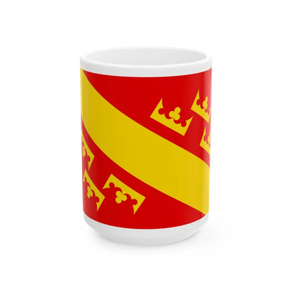 Flag of Haut Rhin France 2 - White Coffee Mug-15oz-Go Mug Yourself