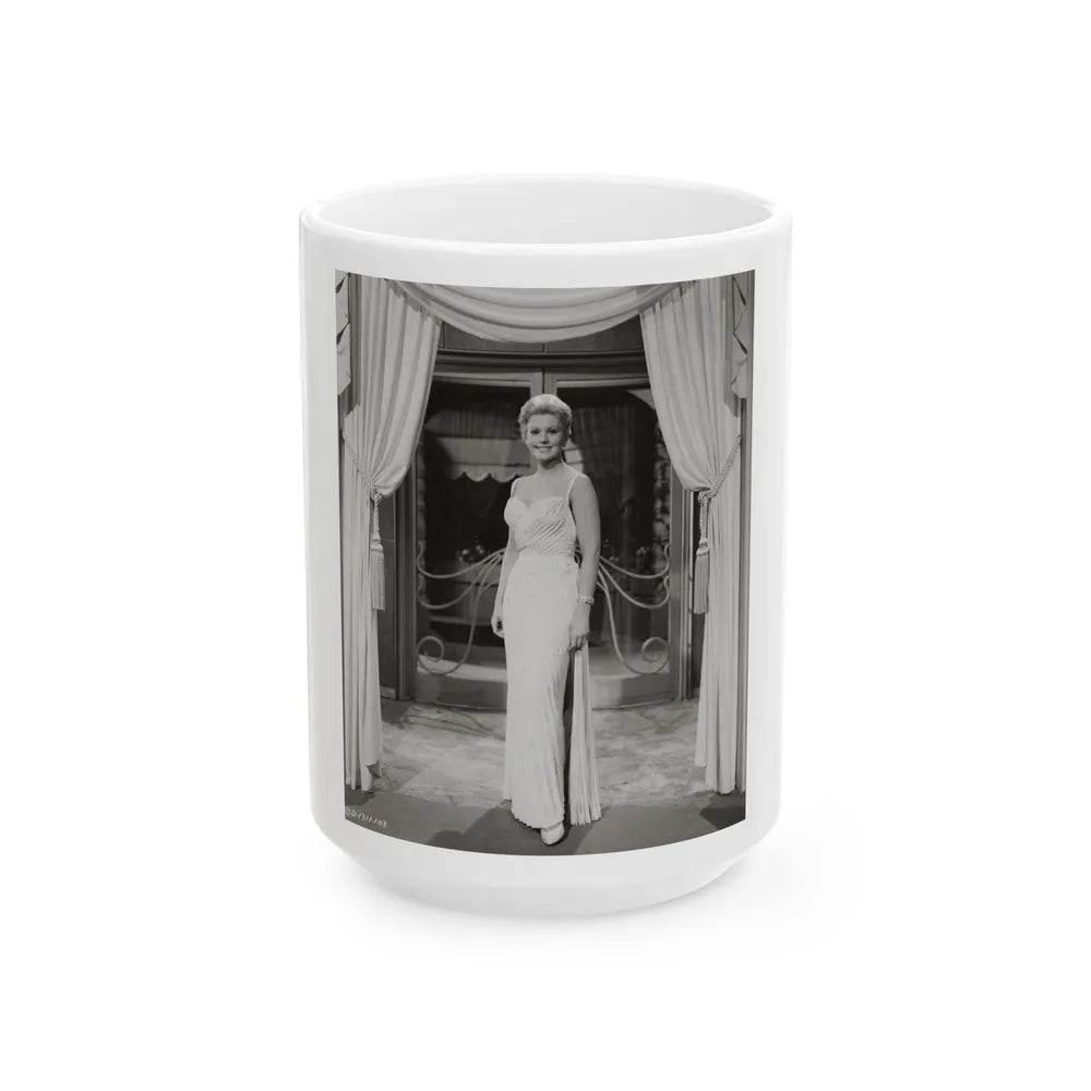 Kim Novak #260 (Vintage Female Icon) White Coffee Mug-15oz-Go Mug Yourself