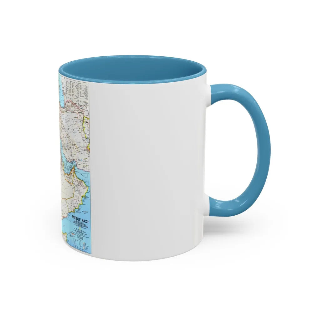 Middle East (1991) (Map) Accent Coffee Mug-Go Mug Yourself