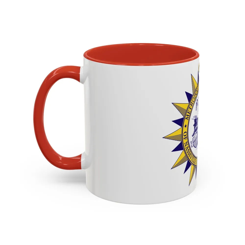 Seal of Nashville Tennessee - Accent Coffee Mug-Go Mug Yourself