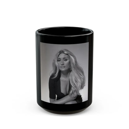 Linda Gaye Scott #02 (Vintage Female Icon) Black Coffee Mug-15oz-Go Mug Yourself