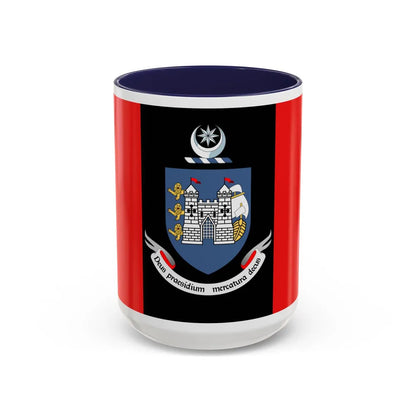 Flag of Drogheda Ireland - Accent Coffee Mug-15oz-Navy-Go Mug Yourself