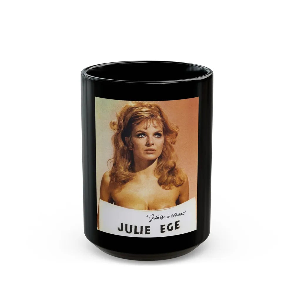 Julie Ege #195 (Vintage Female Icon) Black Coffee Mug-15oz-Go Mug Yourself