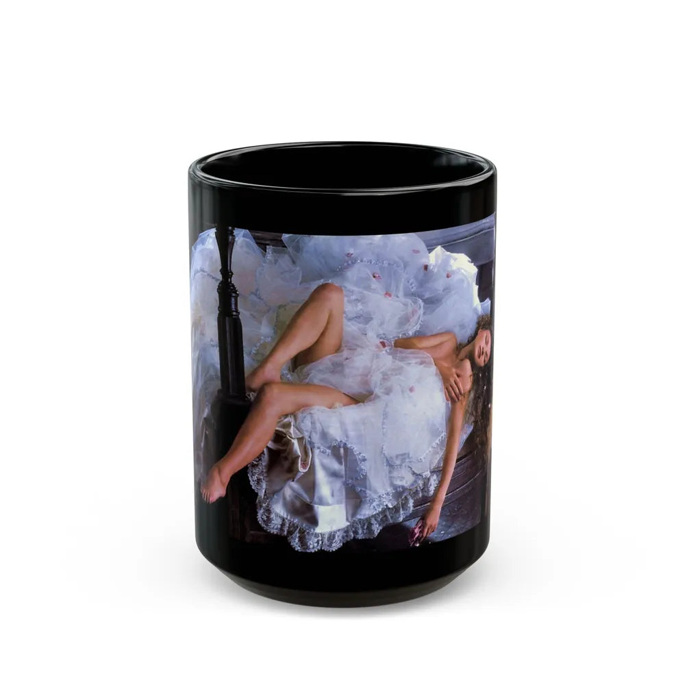 Jane Seymour #83 (Vintage Female Icon) Black Coffee Mug-15oz-Go Mug Yourself