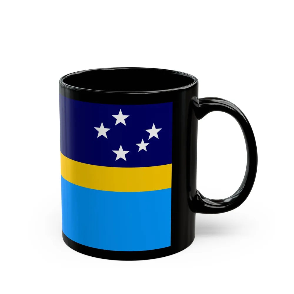 Proposed flag of Antarctica Dave Hamilton - Black Coffee Mug-Go Mug Yourself