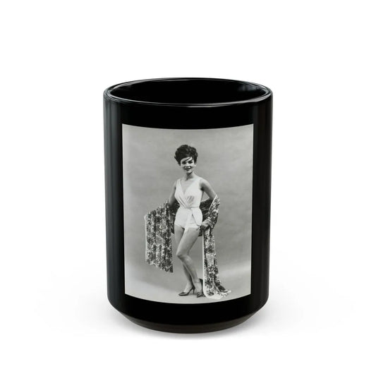 Gila Golan #25 (Vintage Female Icon) Black Coffee Mug-15oz-Go Mug Yourself