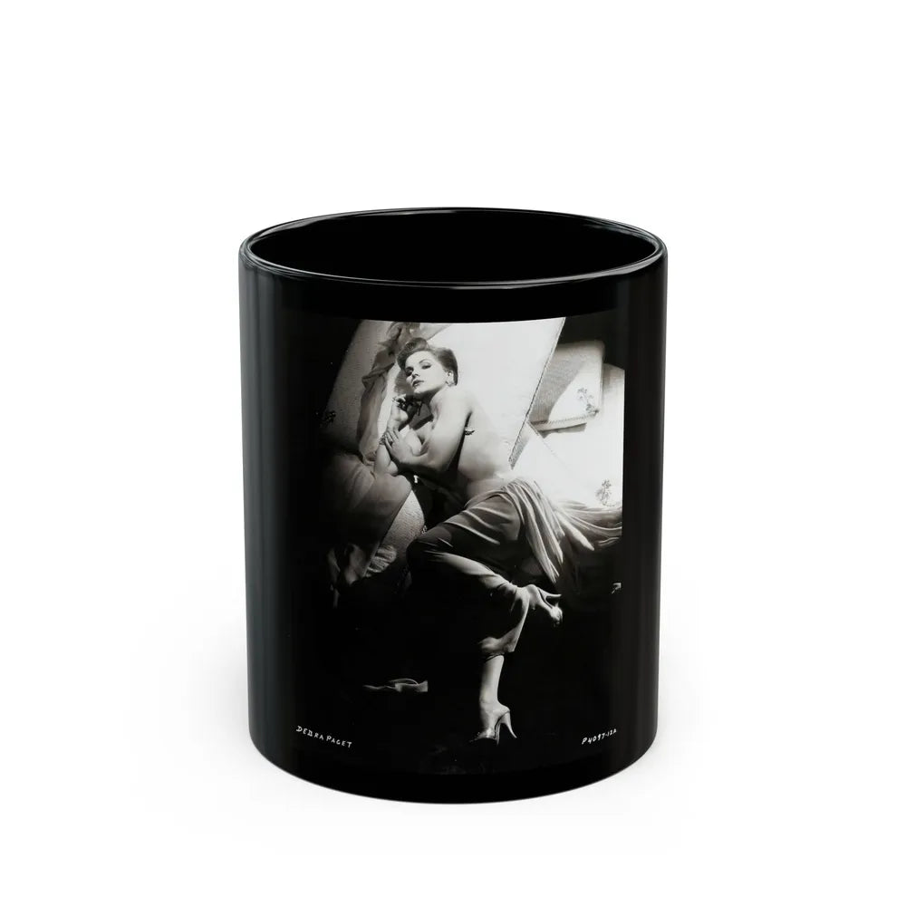 Debra Paget #452 1 (Vintage Female Icon) Black Coffee Mug-11oz-Go Mug Yourself