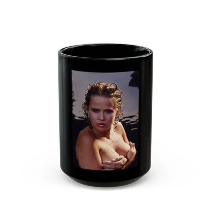 Linda Blair #367 - Underewater & Topless (Vintage Female Icon) Black Coffee Mug-15oz-Go Mug Yourself