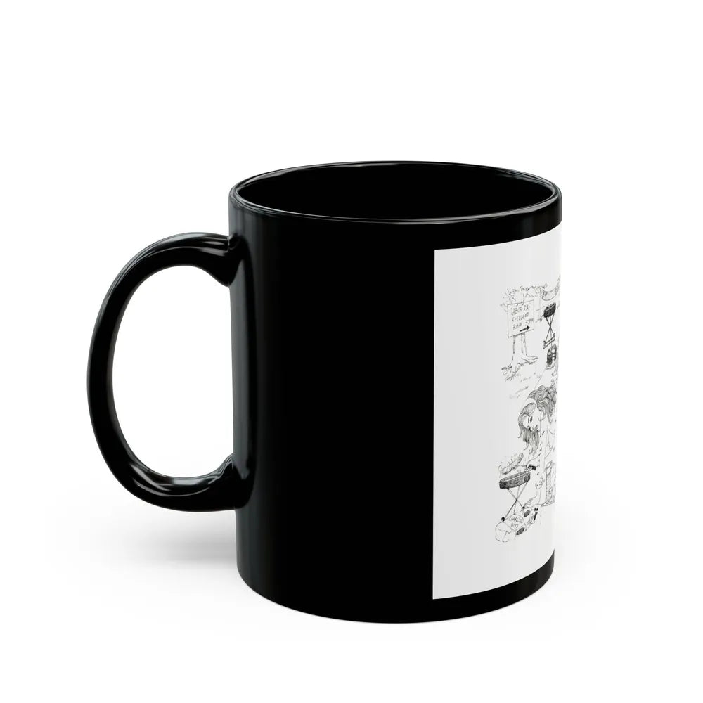 Erotic Connect-the-Dots Illustration - Black Coffee Mug-Go Mug Yourself