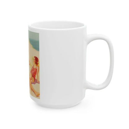 Day at the beach - White Coffee Mug-Go Mug Yourself