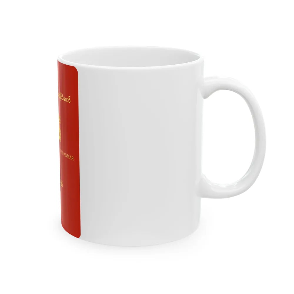 Myanmar Passport - White Coffee Mug-Go Mug Yourself