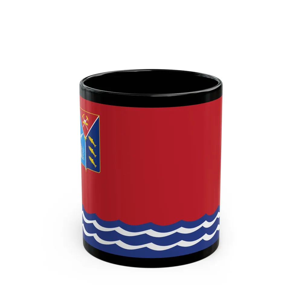 Flag of Magadan Oblast Russia - Black Coffee Mug-11oz-Go Mug Yourself