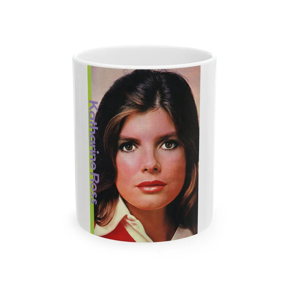 Katharine Ross #90 (Vintage Female Icon) White Coffee Mug-11oz-Go Mug Yourself