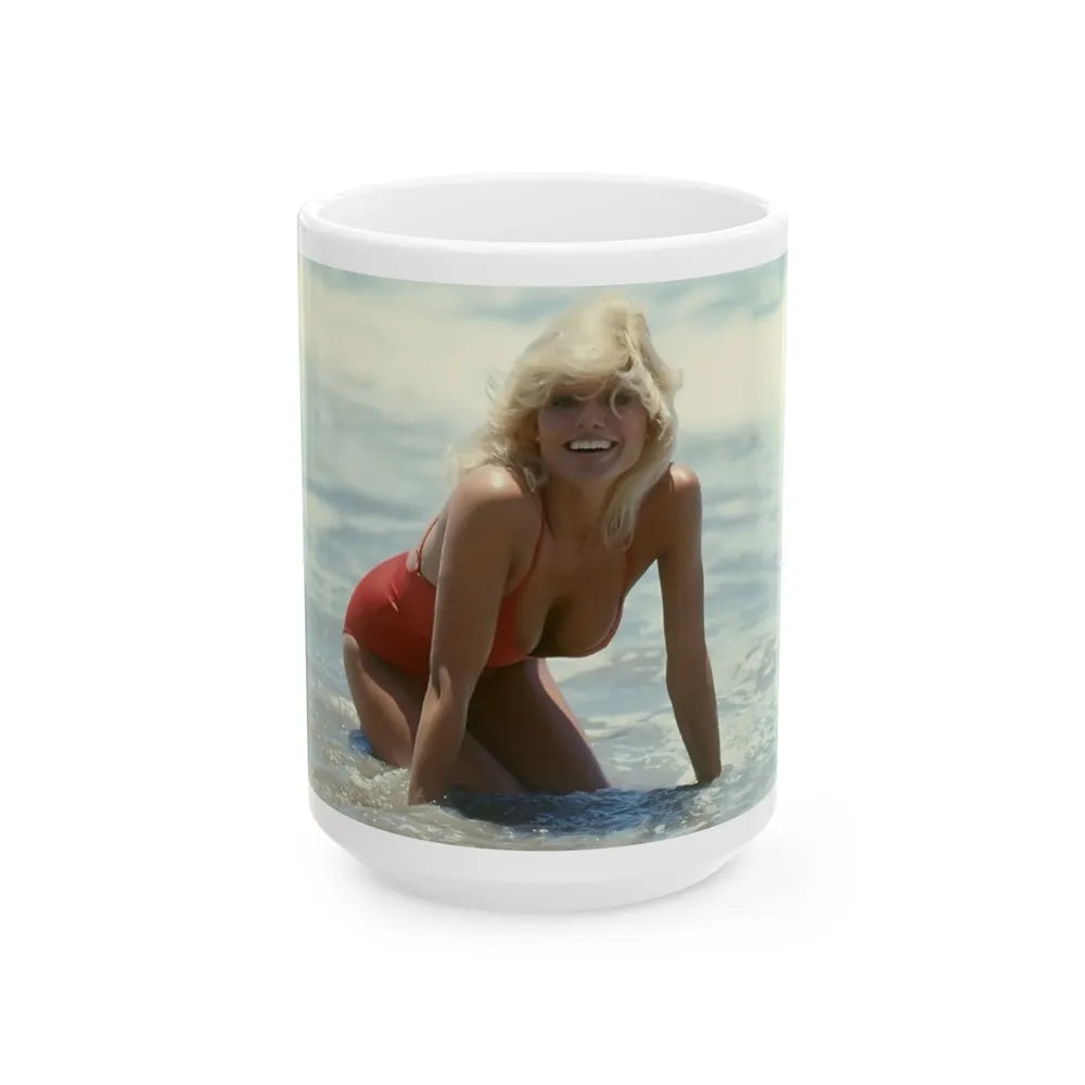 Loni Anderson #44 (Vintage Female Icon) White Coffee Mug-15oz-Go Mug Yourself