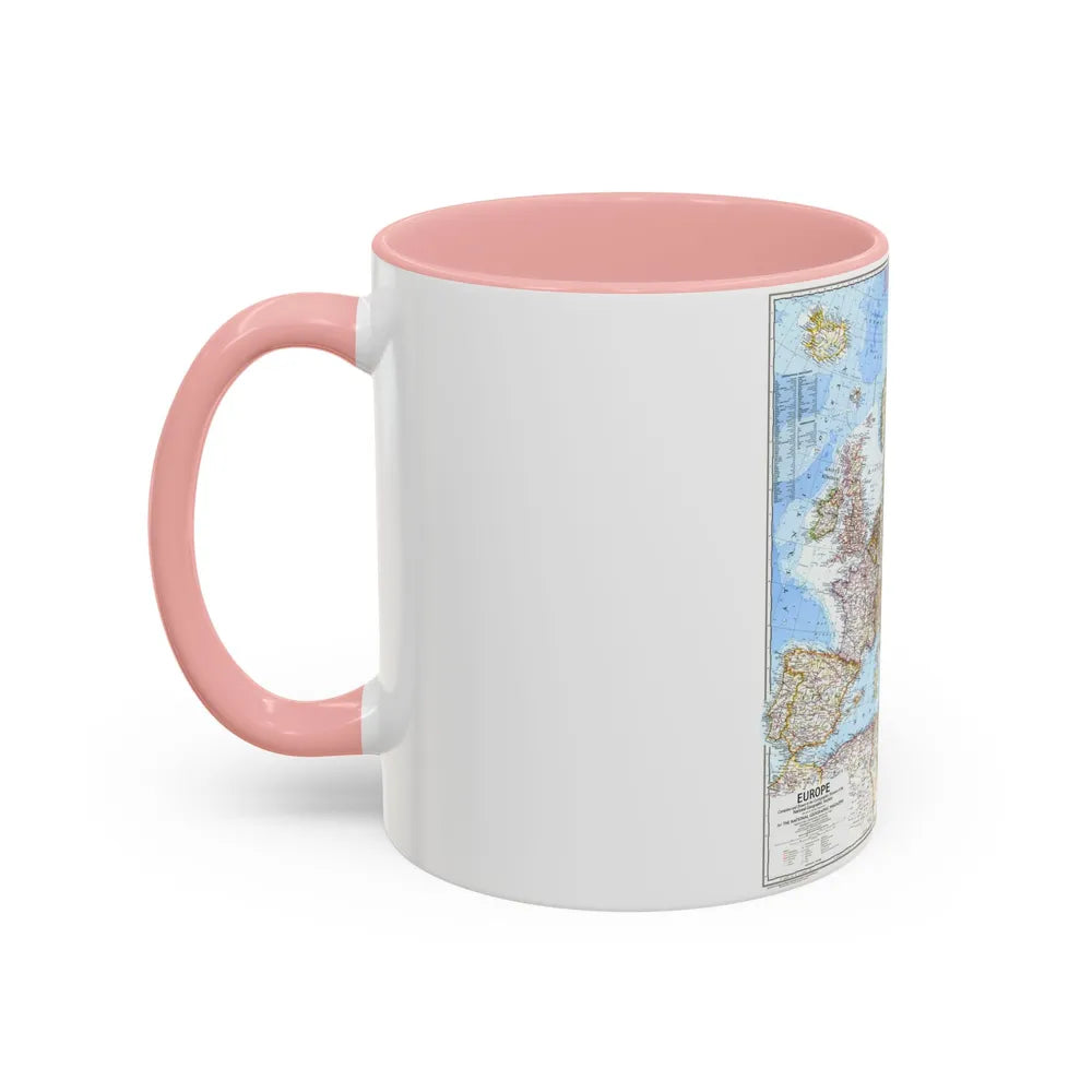 Europe (1969) (Map) Accent Coffee Mug-Go Mug Yourself