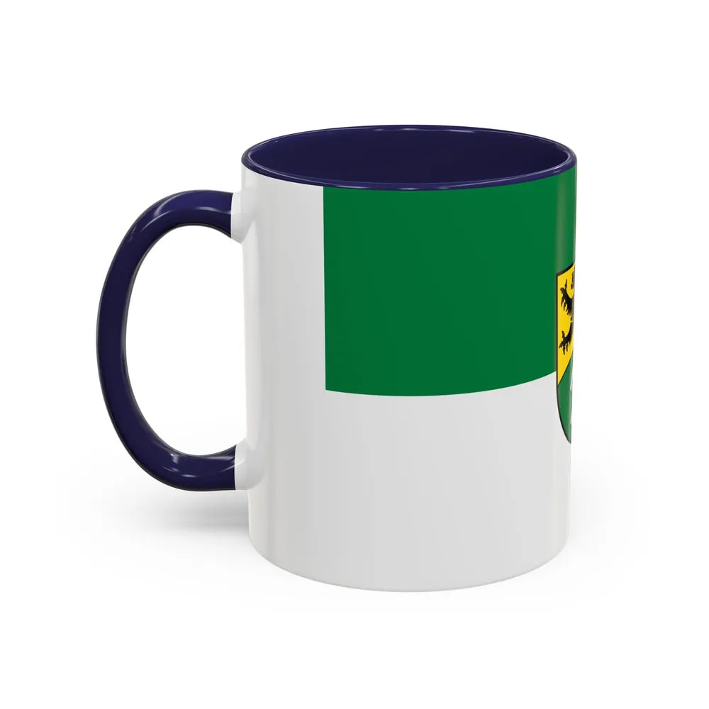 Flag of Erzgebirgskreises Germany - Accent Coffee Mug-Go Mug Yourself