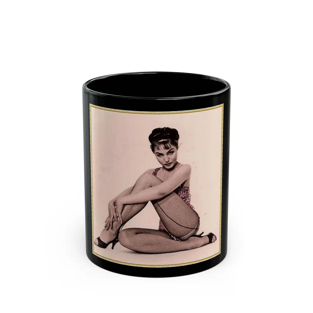 Julie Newmar #343 (Vintage Female Icon) Black Coffee Mug-11oz-Go Mug Yourself