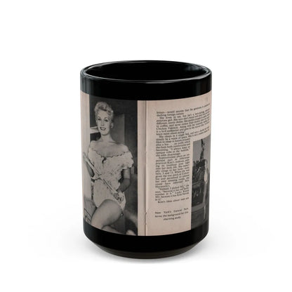 Kim Novak #155 - Scanned Mag. 66 Photos (Vintage Female Icon) Black Coffee Mug-15oz-Go Mug Yourself