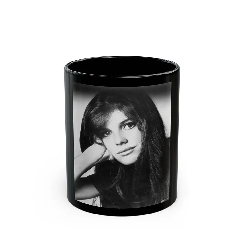 Katharine Ross #01 (Vintage Female Icon) Black Coffee Mug-11oz-Go Mug Yourself