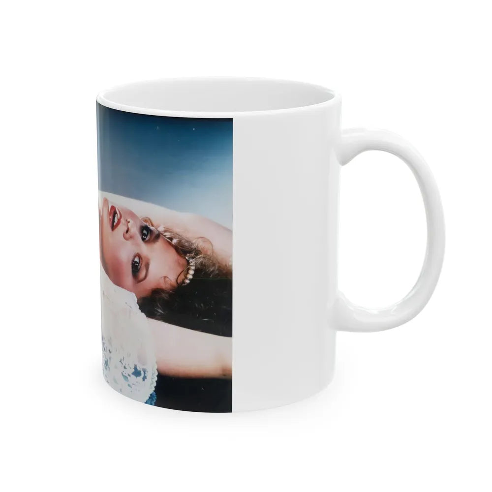 Linda Blair #86 - Topless (Vintage Female Icon) White Coffee Mug-Go Mug Yourself