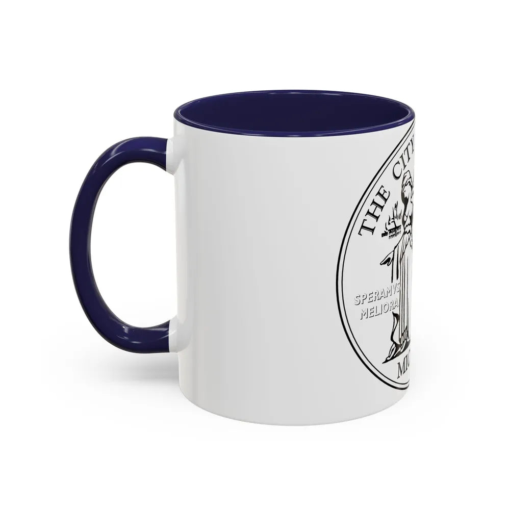 Seal of Detroit - Accent Coffee Mug-Go Mug Yourself