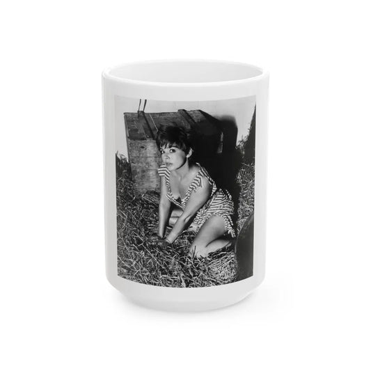 Janet Munro #15 (Vintage Female Icon) White Coffee Mug-15oz-Go Mug Yourself