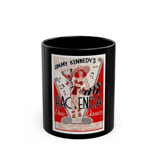 Dine 'n' Dance at the Hacienda, 1944 - Black Coffee Mug-11oz-Go Mug Yourself