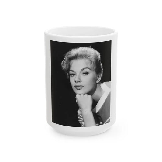 Leslie Parrish #235 (Vintage Female Icon) White Coffee Mug-15oz-Go Mug Yourself