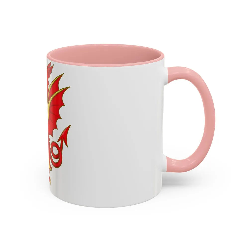 Tudor Dragon Badge - Accent Coffee Mug-Go Mug Yourself