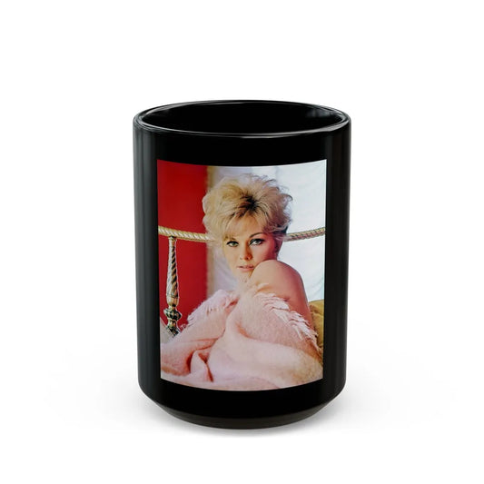 Kim Novak #335 (Vintage Female Icon) Black Coffee Mug-15oz-Go Mug Yourself