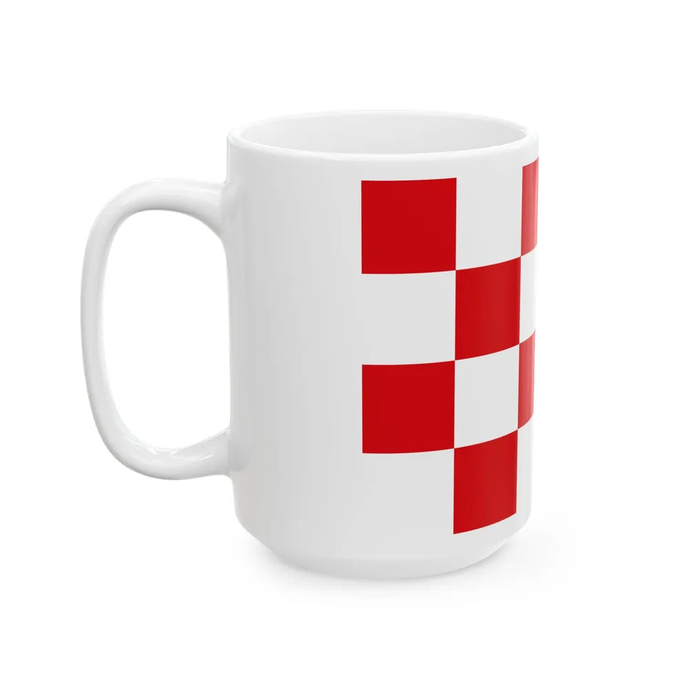 Flag of North Brabant Netherlands - White Coffee Mug-Go Mug Yourself