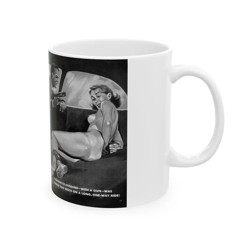 Drive Into Terror, Spree magazine, No. 38 - 1963 - White Coffee Mug-Go Mug Yourself