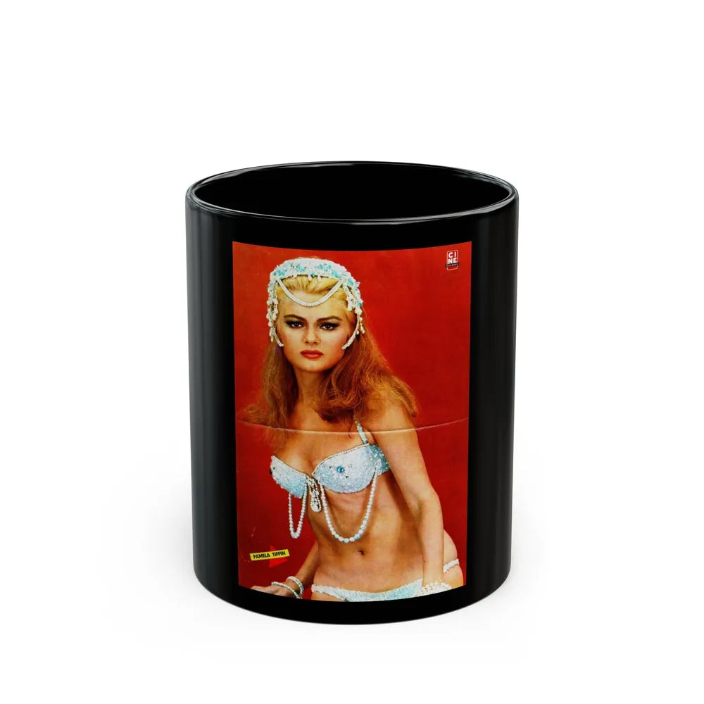 Pamela Tiffin #22 (Vintage Female Icon) Black Coffee Mug-11oz-Go Mug Yourself