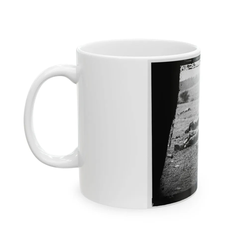 Gettysburg, Pa. Bodies Of Federal Soldiers, Killed On July 1, Near The Mcpherson Woods (U.S. Civil War) White Coffee Mug-Go Mug Yourself