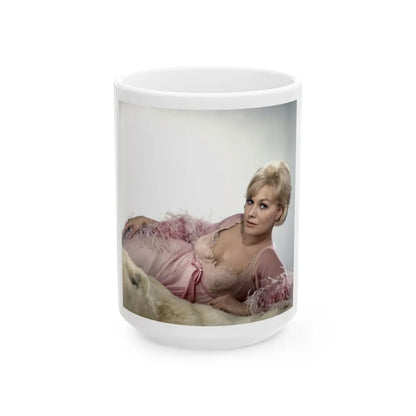 Kim Novak #330 (Vintage Female Icon) White Coffee Mug-15oz-Go Mug Yourself