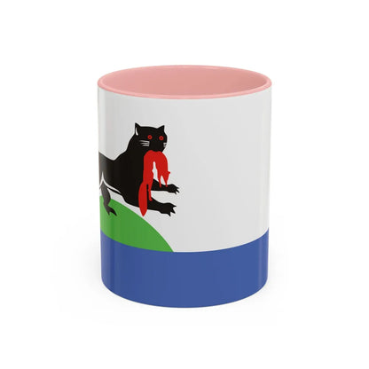 Flag of Irkutsk Russia - Accent Coffee Mug-11oz-Pink-Go Mug Yourself