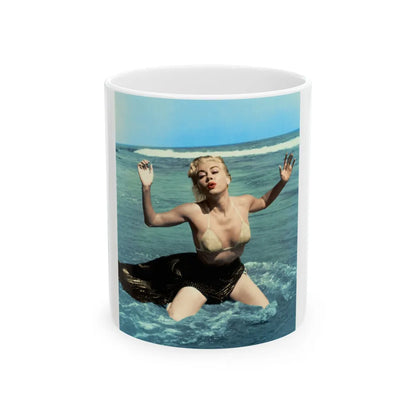 Jeanne Carmen #136 (Vintage Female Icon) White Coffee Mug-11oz-Go Mug Yourself