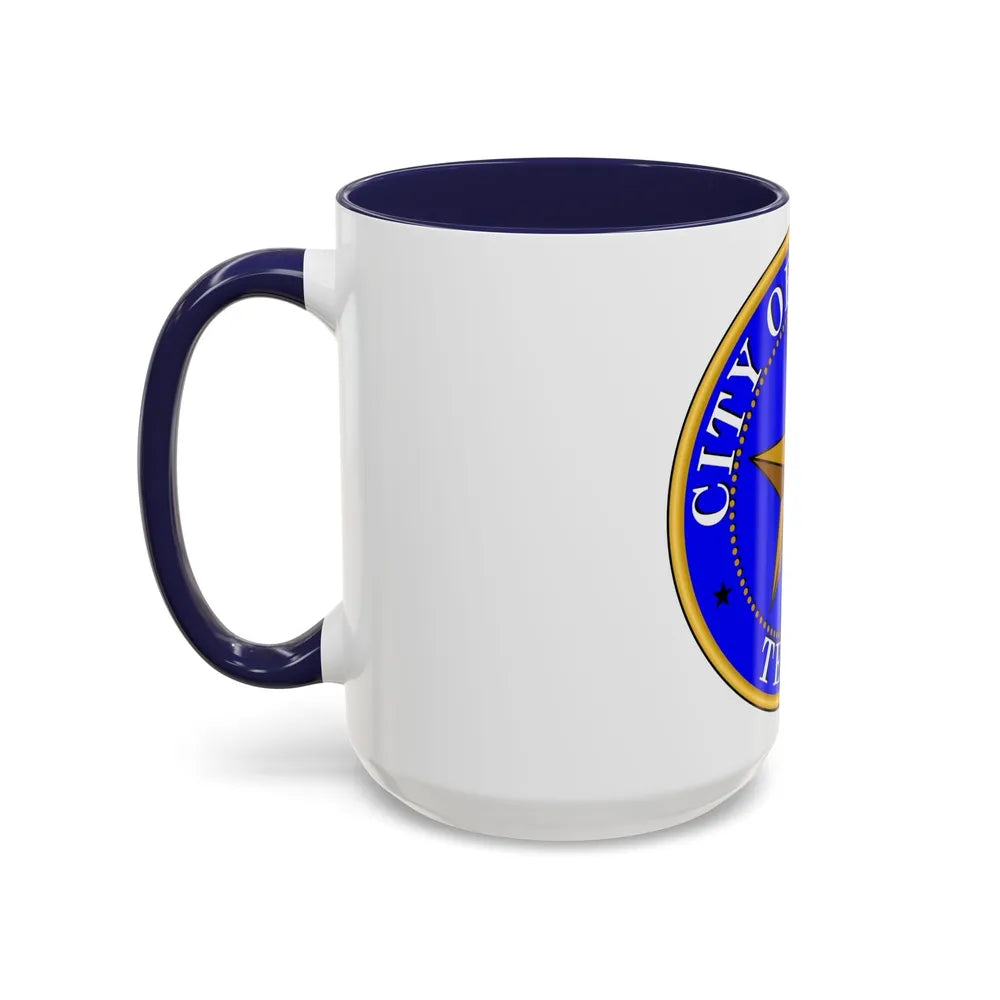 Seal of Dallas - Accent Coffee Mug-Go Mug Yourself