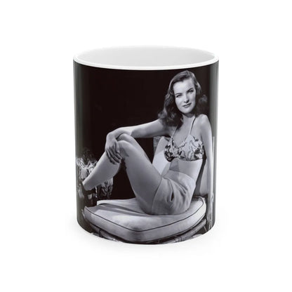 Ella Raines #19 (Vintage Female Icon) White Coffee Mug-11oz-Go Mug Yourself